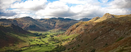 Langdale Autumn Panorama by Betty Fold Gallery